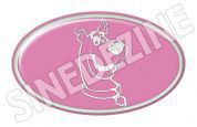 Wheel Badges in 3D Domed Gel to fit Subaru STi Pink and Chrome Front Grill Badge